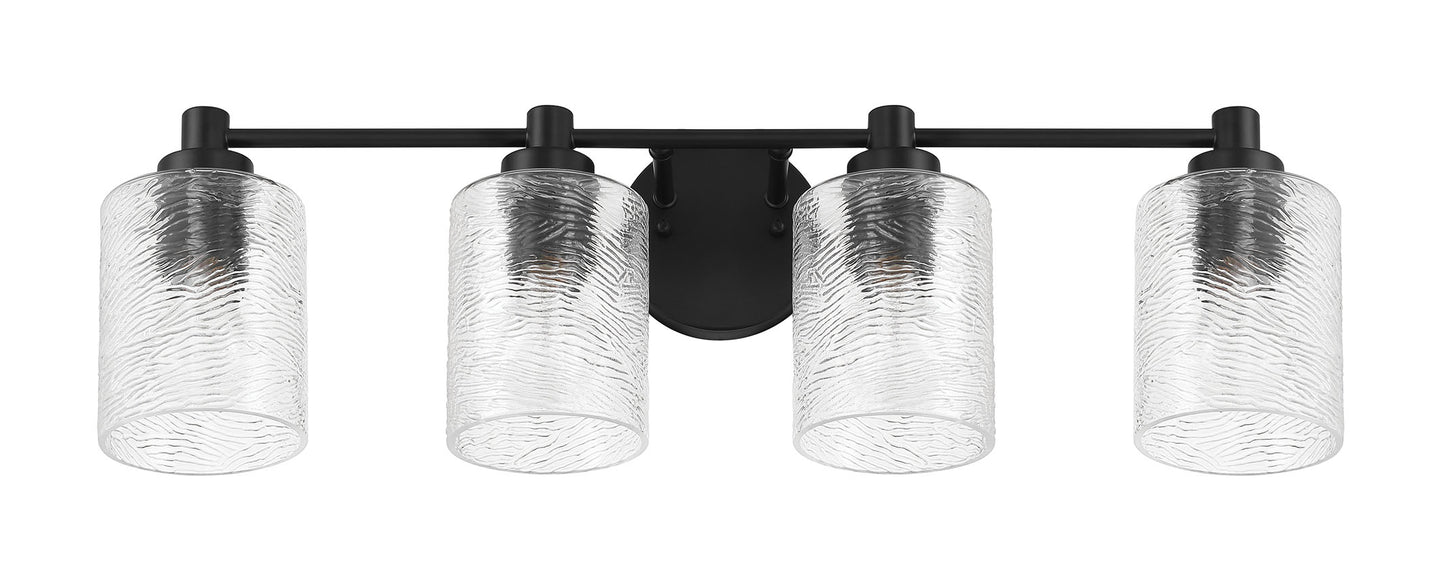 60204-FB - Lyndsey 4 Light 28" Wide Vanity Light - Flat Black