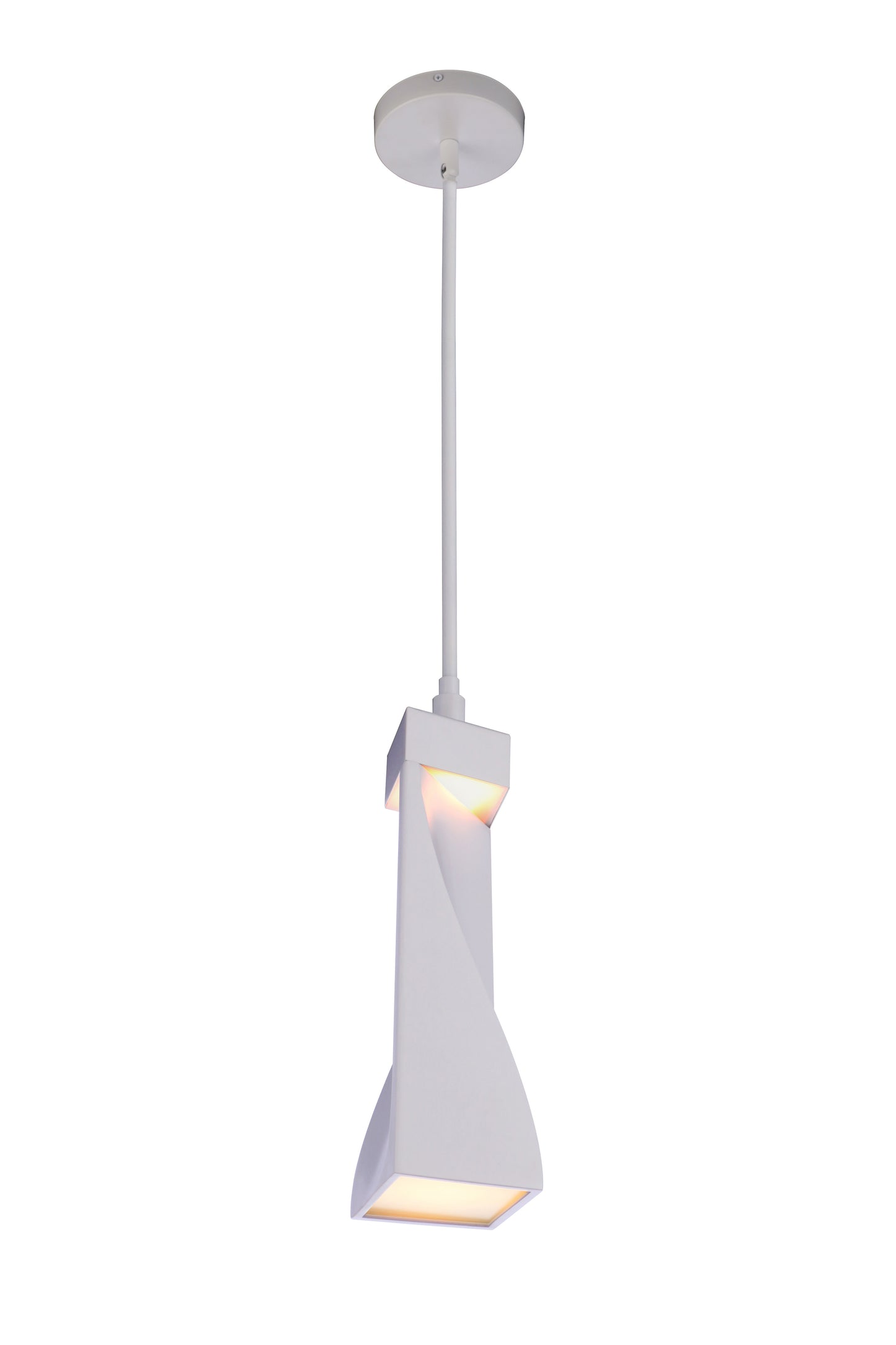 P990W-LED - Drama 2 Light 6" Wide Mini Pendant - White
