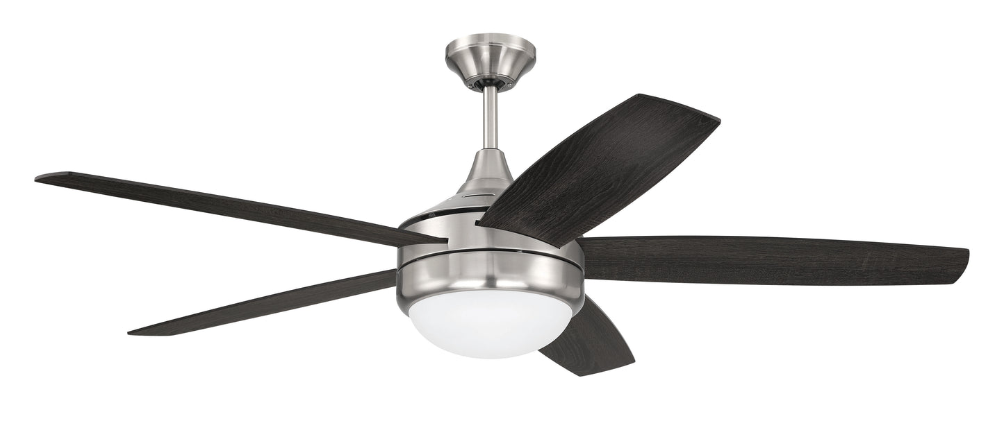 PHZ52BNK5 - Phaze II 5- Blade 52" 5 Blade Ceiling Fan with Light Kit - Brushed Nickel