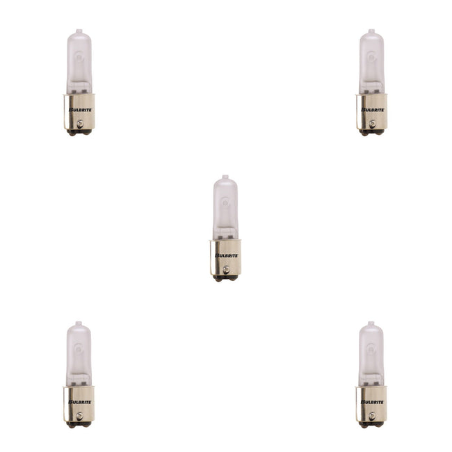 613052 - Dimmable Frost T4 Halogen BA15D Base Light Bulb - 50 Watt - 2900K - 5 Pack