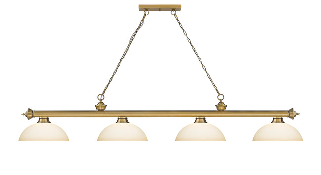 2306-4RB-DMO14 - Cordon 4 Light 81" Billiard - Rubbed Brass