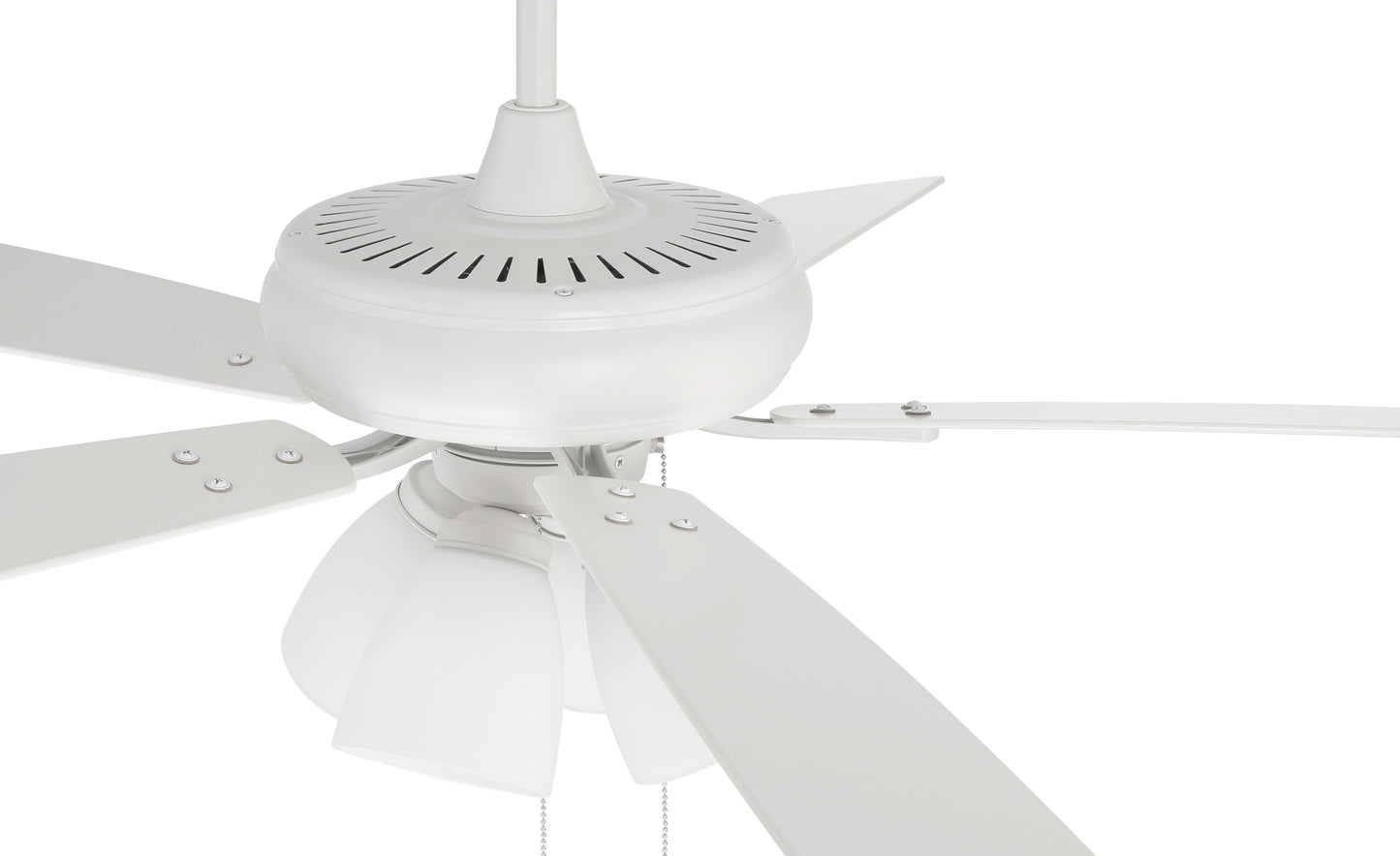 ECF114W5-WWOK - Eos Frost 4 Light 52" 5 Blade Ceiling Fan with Light Kit - White