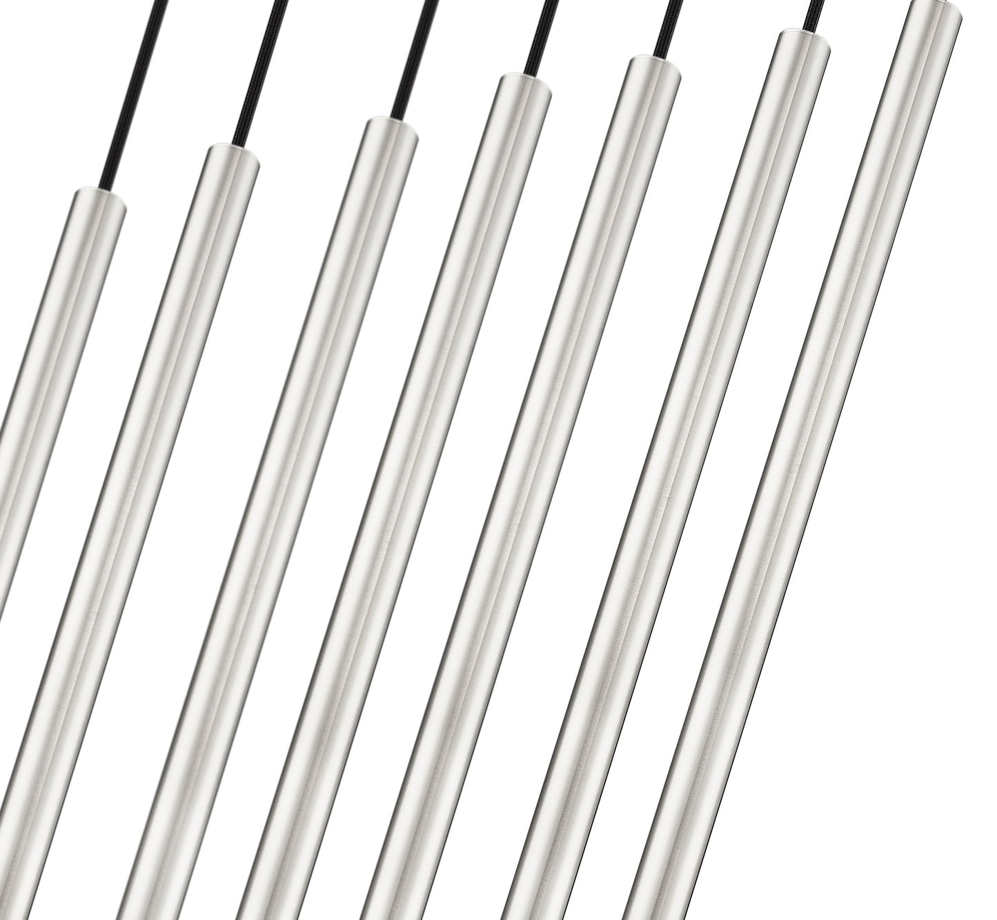 919MP24-7L-BN-LED - Forest 7 Light Linear 54" Chandelier - Brushed Nickel