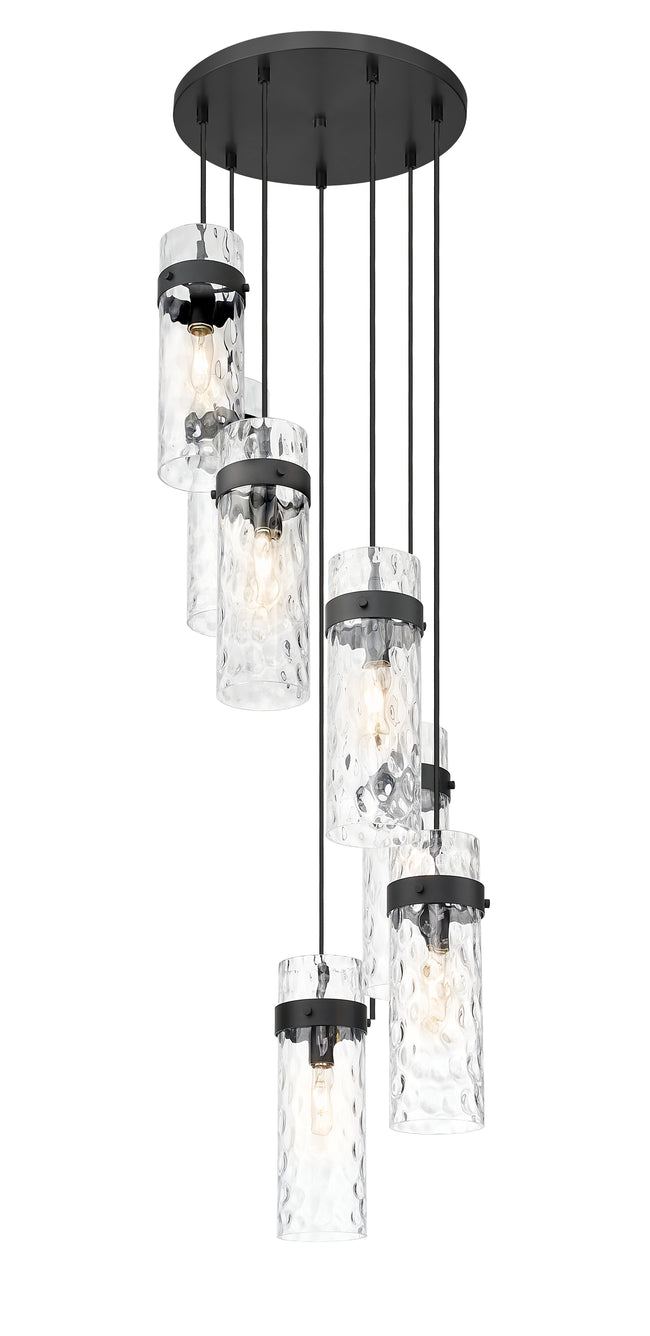 7002P5-7R-MB - Fontaine 7 Light 20" Chandelier - Matte Black