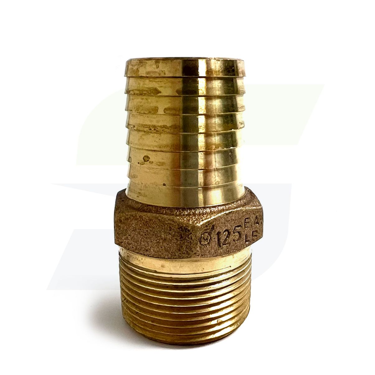RBMANL125 - 1-1/4" Brass Hose Barb x MPT Male Adapter