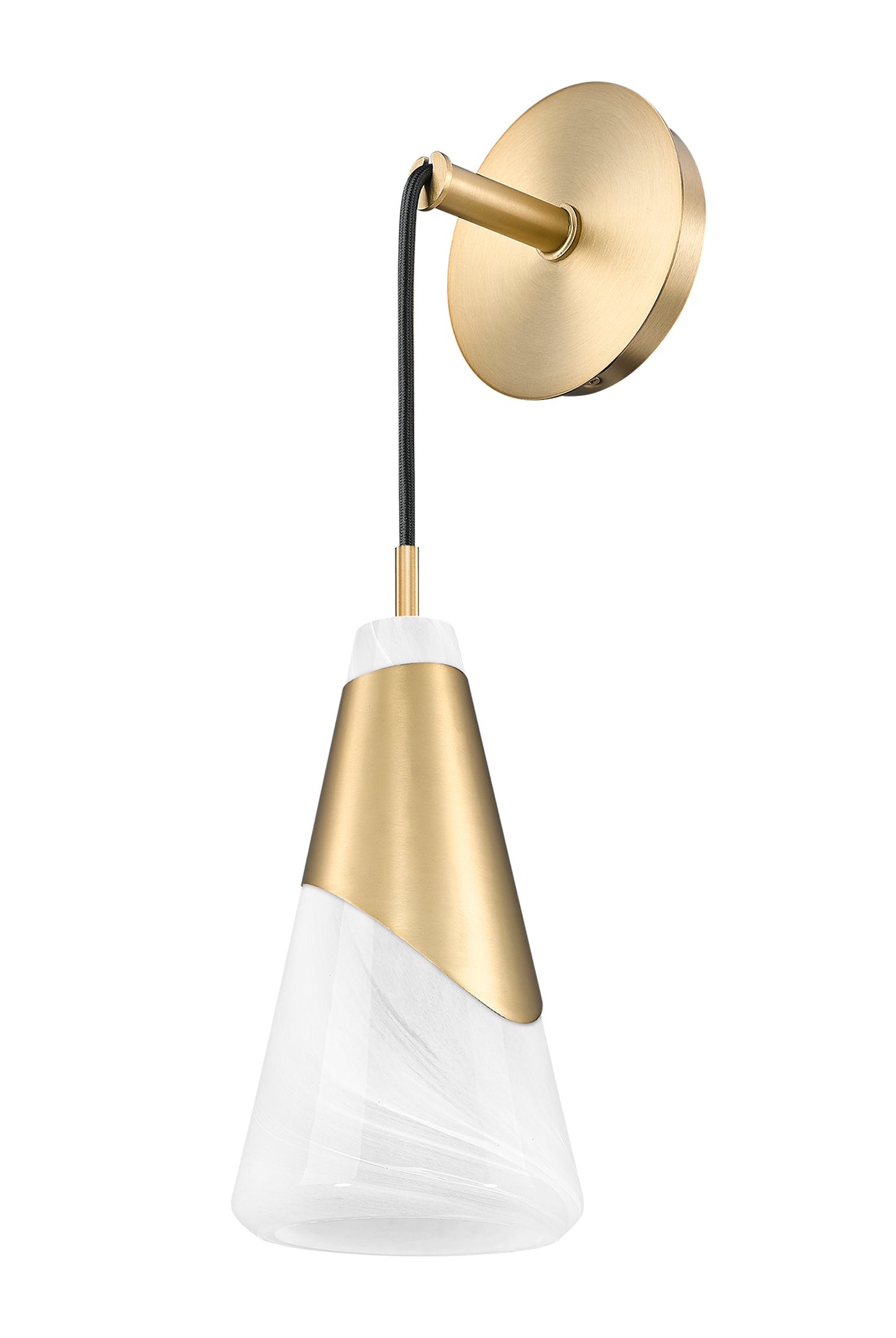 828-1S-MGLD - Aimie 1 Light Wall 20" Sconce - Modern Gold