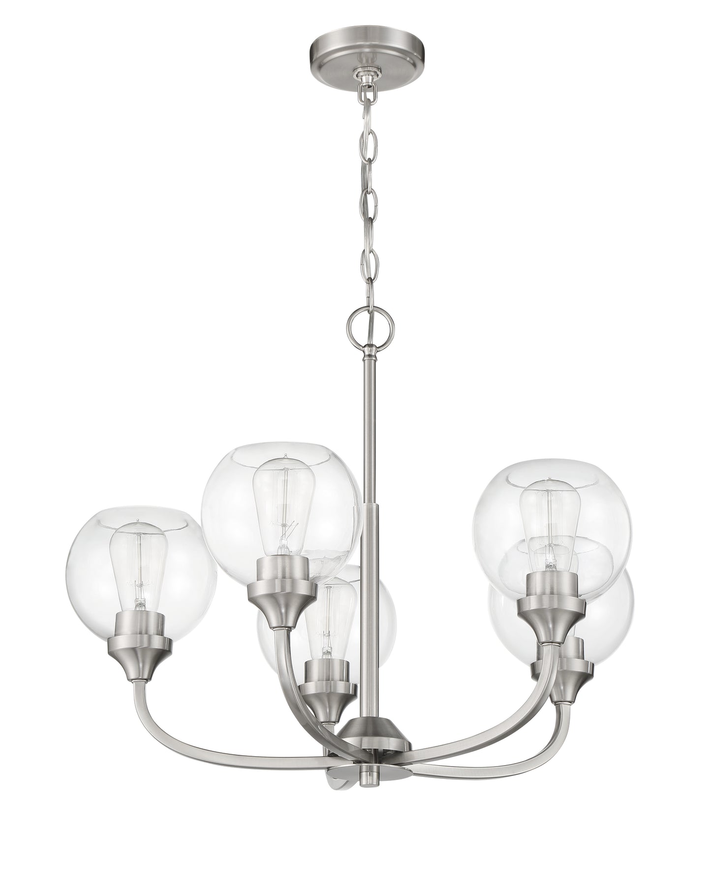 56225-BNK - Glenda 5 Light 24" Wide Chandelier - Brushed Nickel