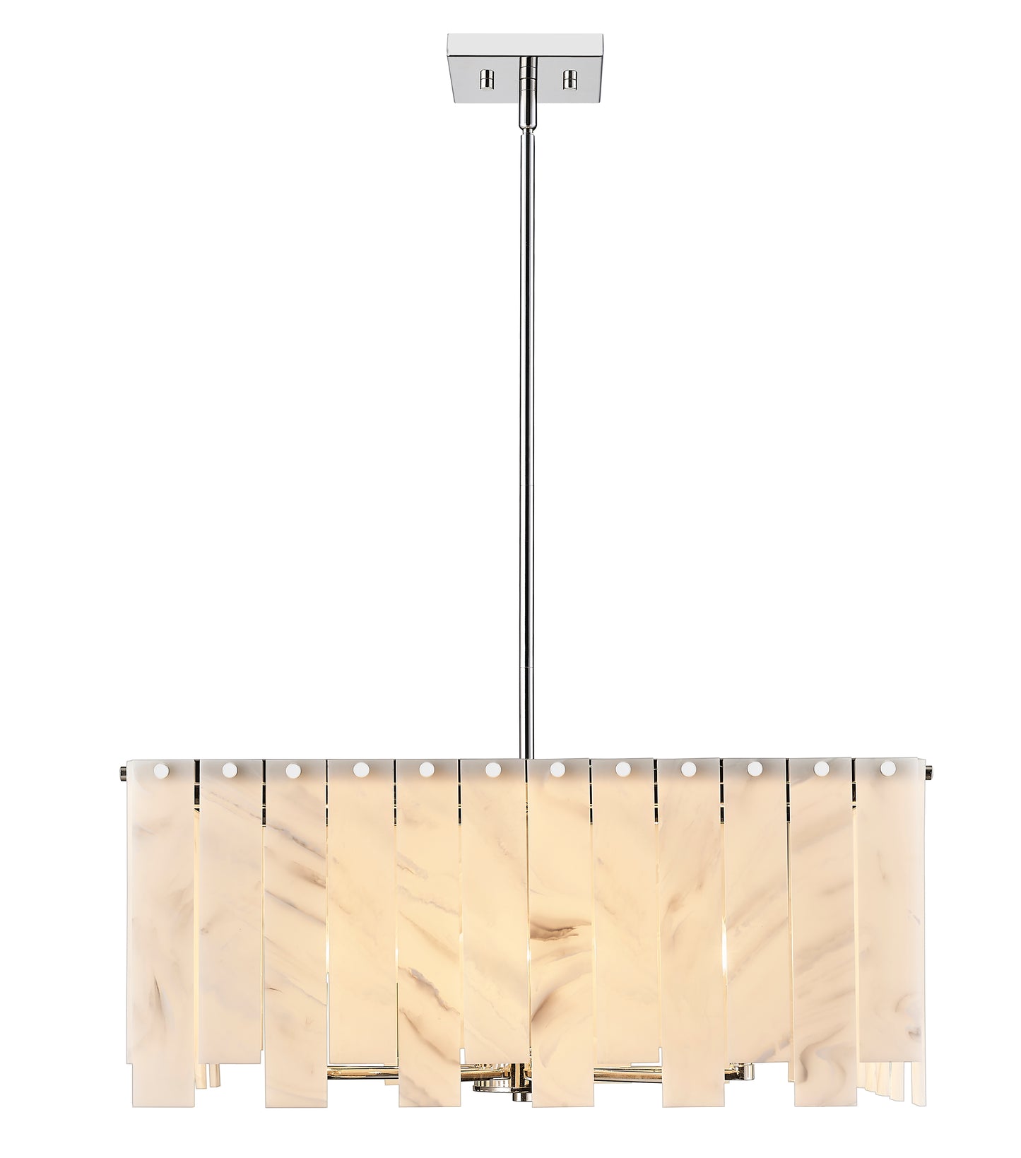 345P26-PN - Viviana 8 Light 26" Chandelier - Polished Nickel