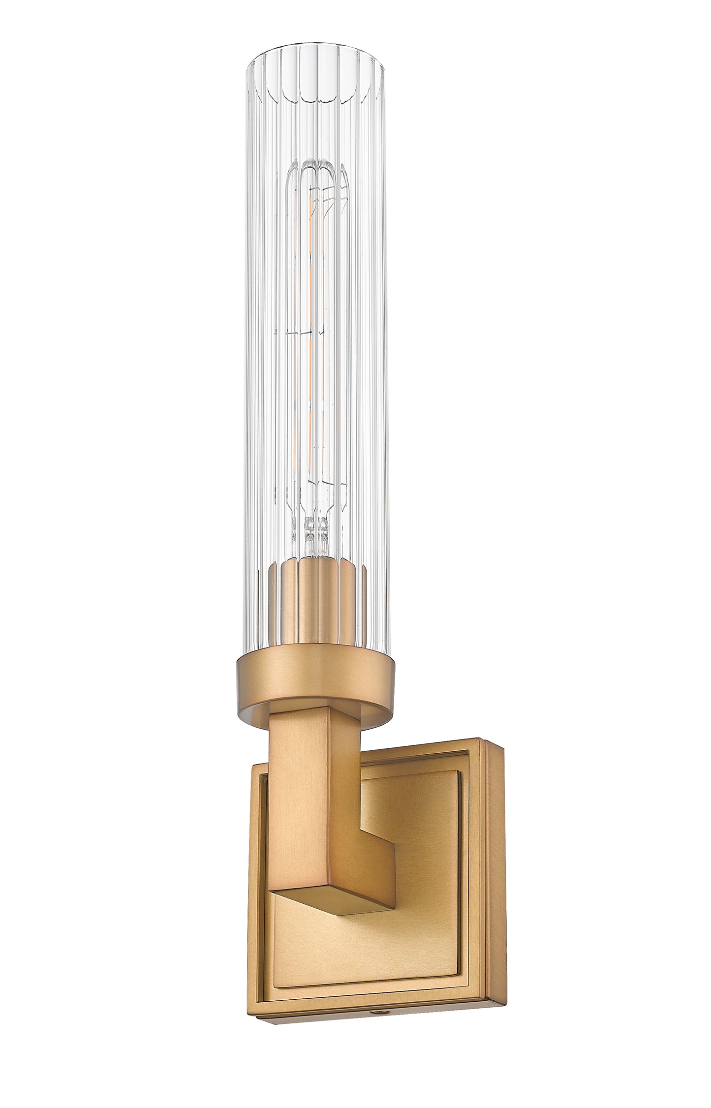 740-1S-RB - Beau 1 Light Wall 17" Sconce - Rubbed Brass