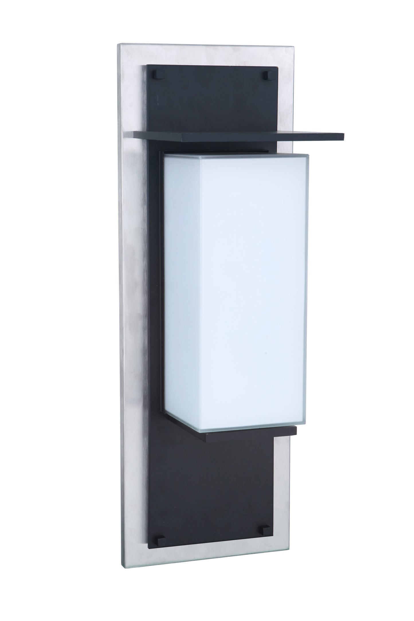 ZA2512-SSMN-LED - Heights 1 Light 20" High Outdoor Wall Lantern - Stainless Steel / Midnight