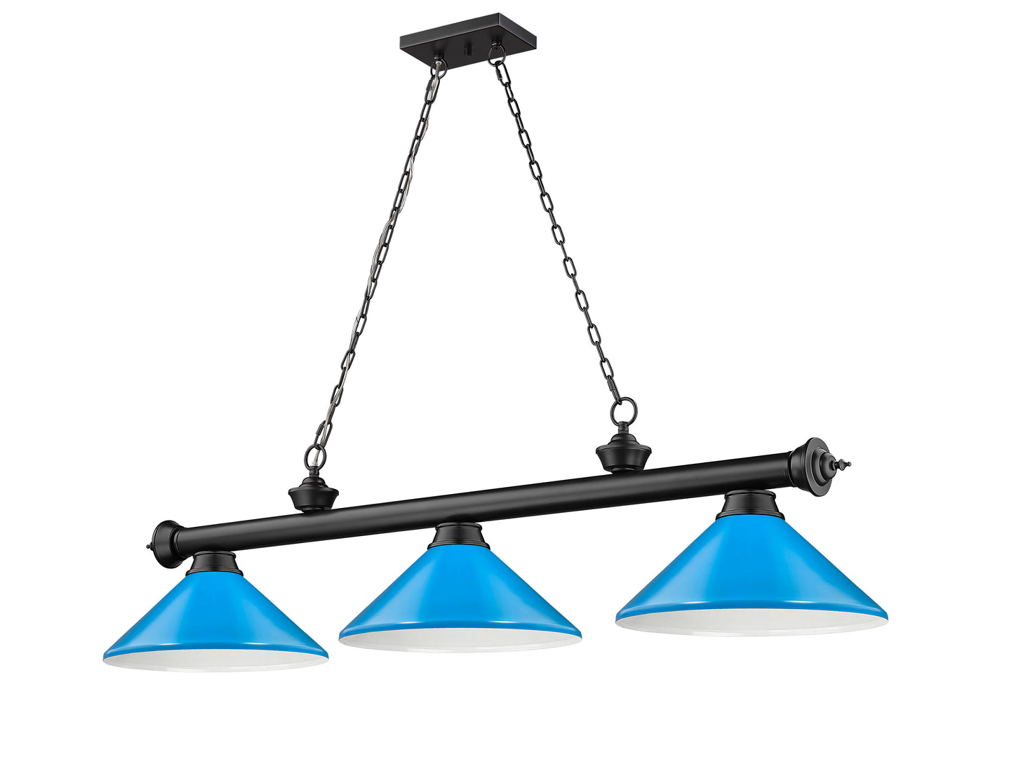 2306-3MB-MEB - Cordon 3 Light 58" Billiard - Matte Black