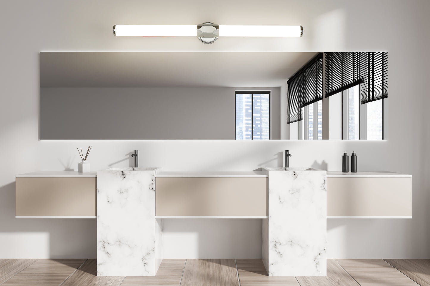 1010-40W-CH-LED - Cooper 1 Light 40" Vanity - Chrome