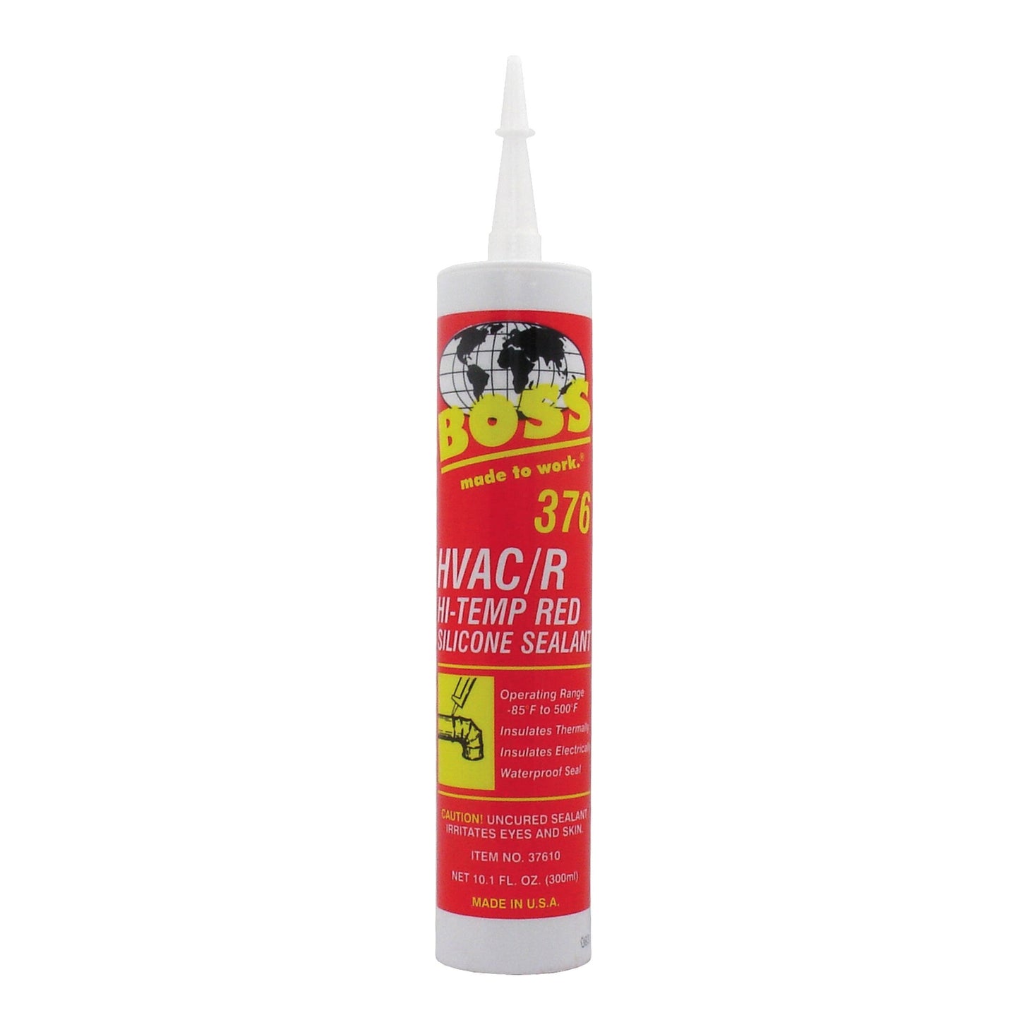 86-376R - 376 HVAC/R Hi-Temp Red Silicone Sealant - 10.1 oz