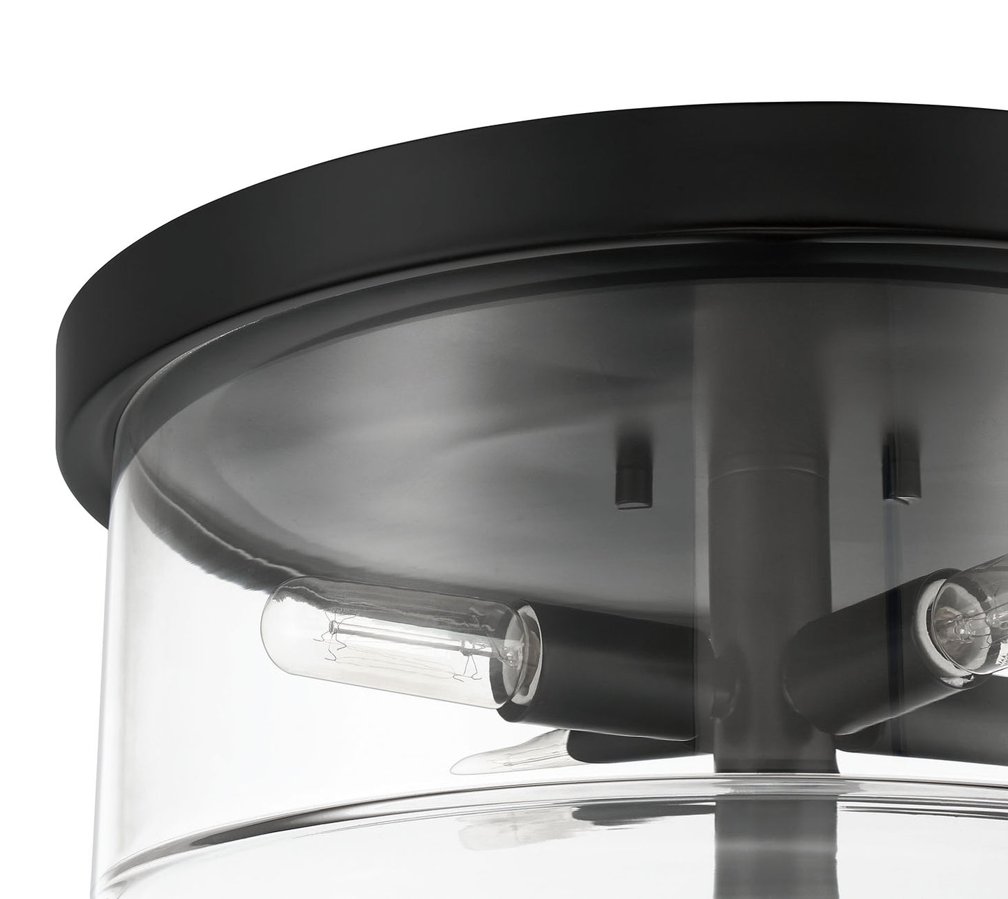 55684-FB - Hailie 4 Light 15" Wide Flush Mount - Flat Black