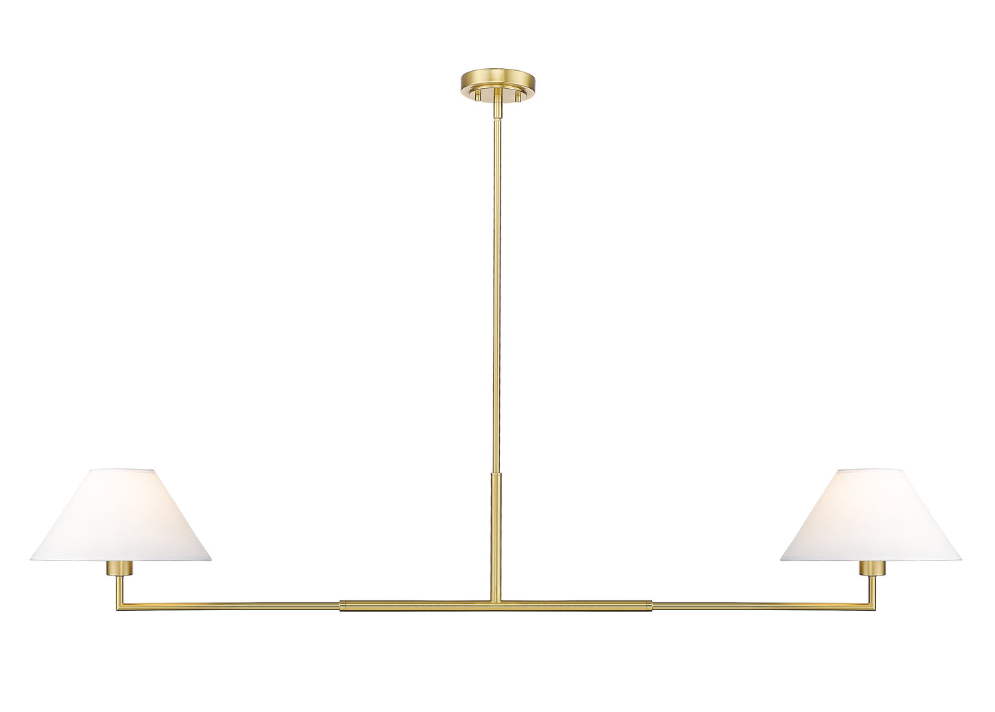 744-62L-LG - Leila 2 Light 12" Chandelier - Luxe Gold