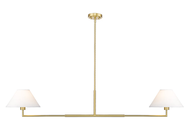 744-62L-LG - Leila 2 Light 12" Chandelier - Luxe Gold
