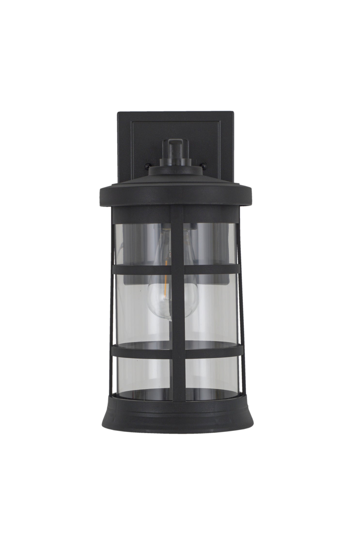 ZA2314-TB-C - Resilience Lanterns 1 Light 15" High Outdoor Wall Lantern - Textured Black