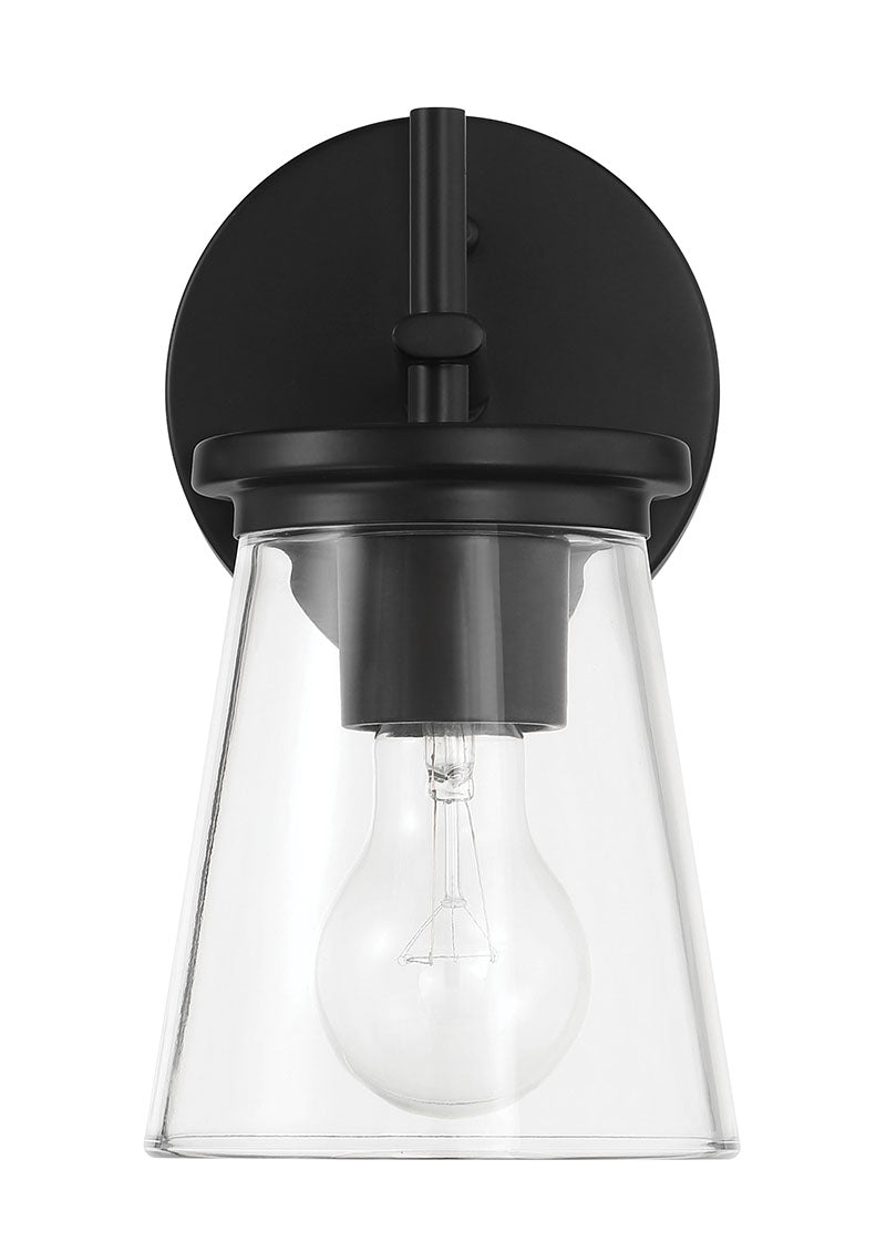 60401-FB - Connell 1 Light 9.38" High Wall Sconce - Flat Black