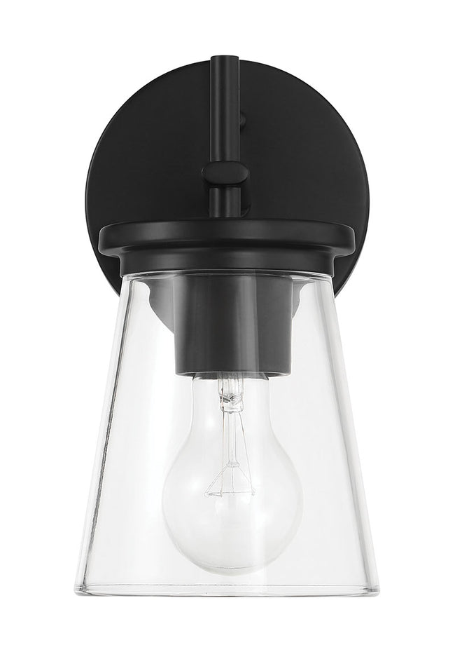 60401-FB - Connell 1 Light 9.38" High Wall Sconce - Flat Black
