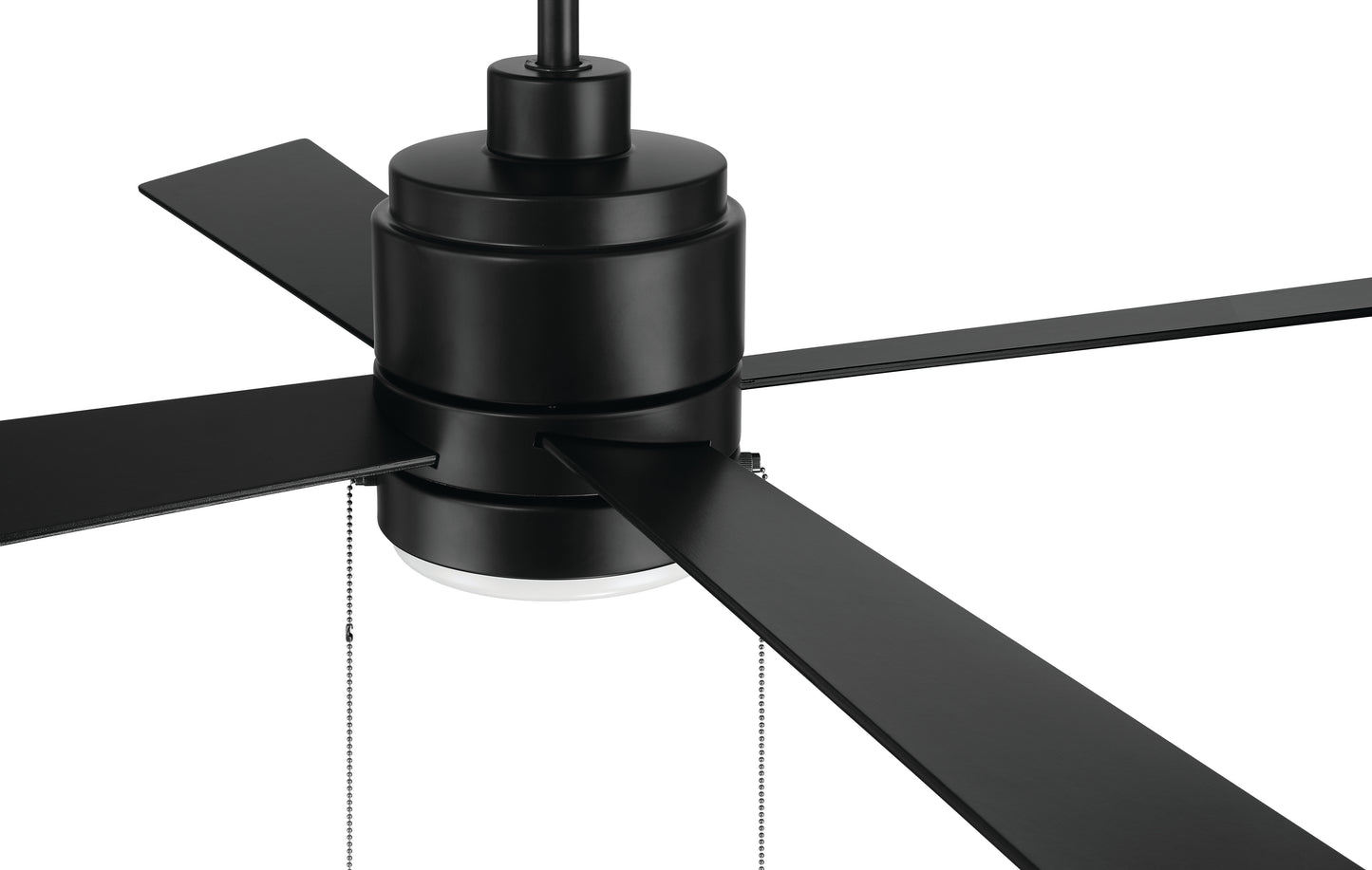 MCY52FB4-PC - McCoy 52 4 Blade with Pull Chains 52" 4 Blade Ceiling Fan with Light Kit - Flat Black