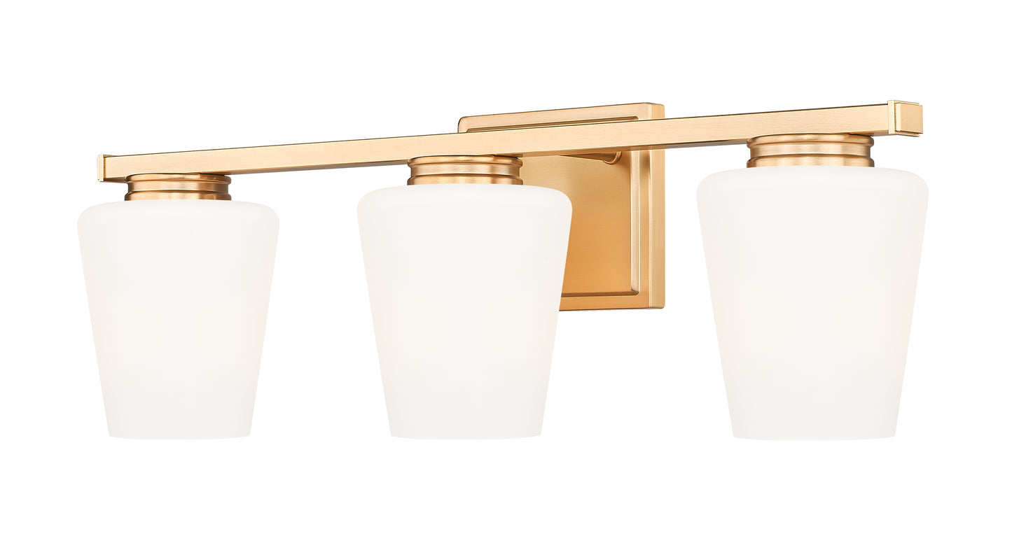 7703-3V-MGLD - Nextra 3 Light 24" Vanity - Modern Gold