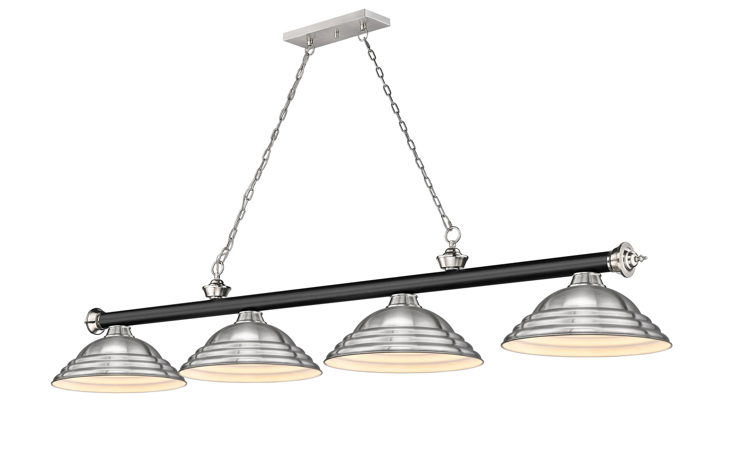 2306-4MB-BN-SBN - Cordon 4 Light 82" Billiard - Matte Black / Brushed Nickel