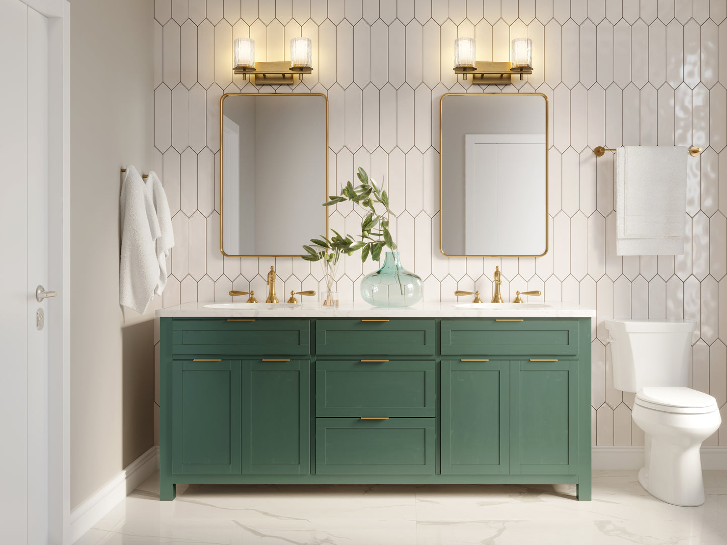 1949-2V-MGLD - Grayson 2 Light 16" Vanity - Modern Gold