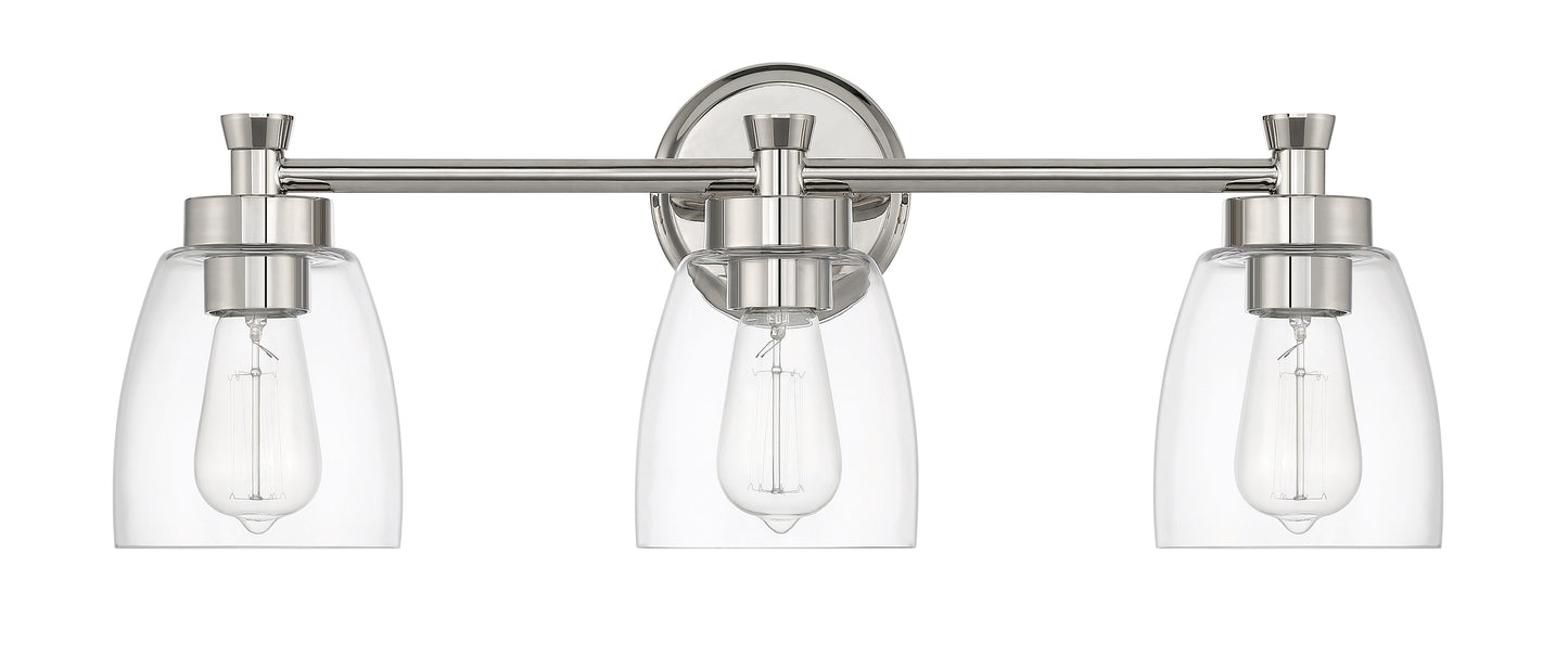 12724PLN3 - Henning 3 Light 24" Wide Vanity Light - Polished Nickel