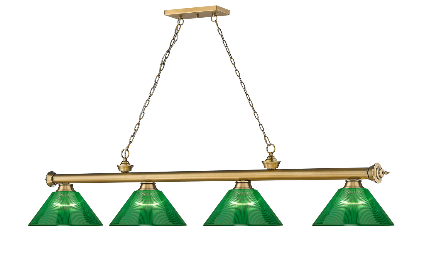 2306-4RB-ARG - Cordon 4 Light 81" Billiard - Rubbed Brass