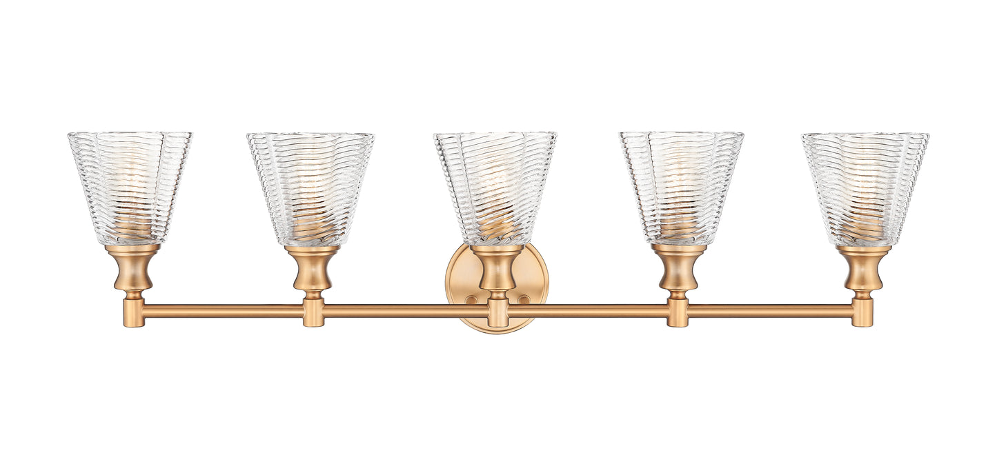 7704-5V-MGLD - Auden 5 Light 40" Vanity - Modern Gold