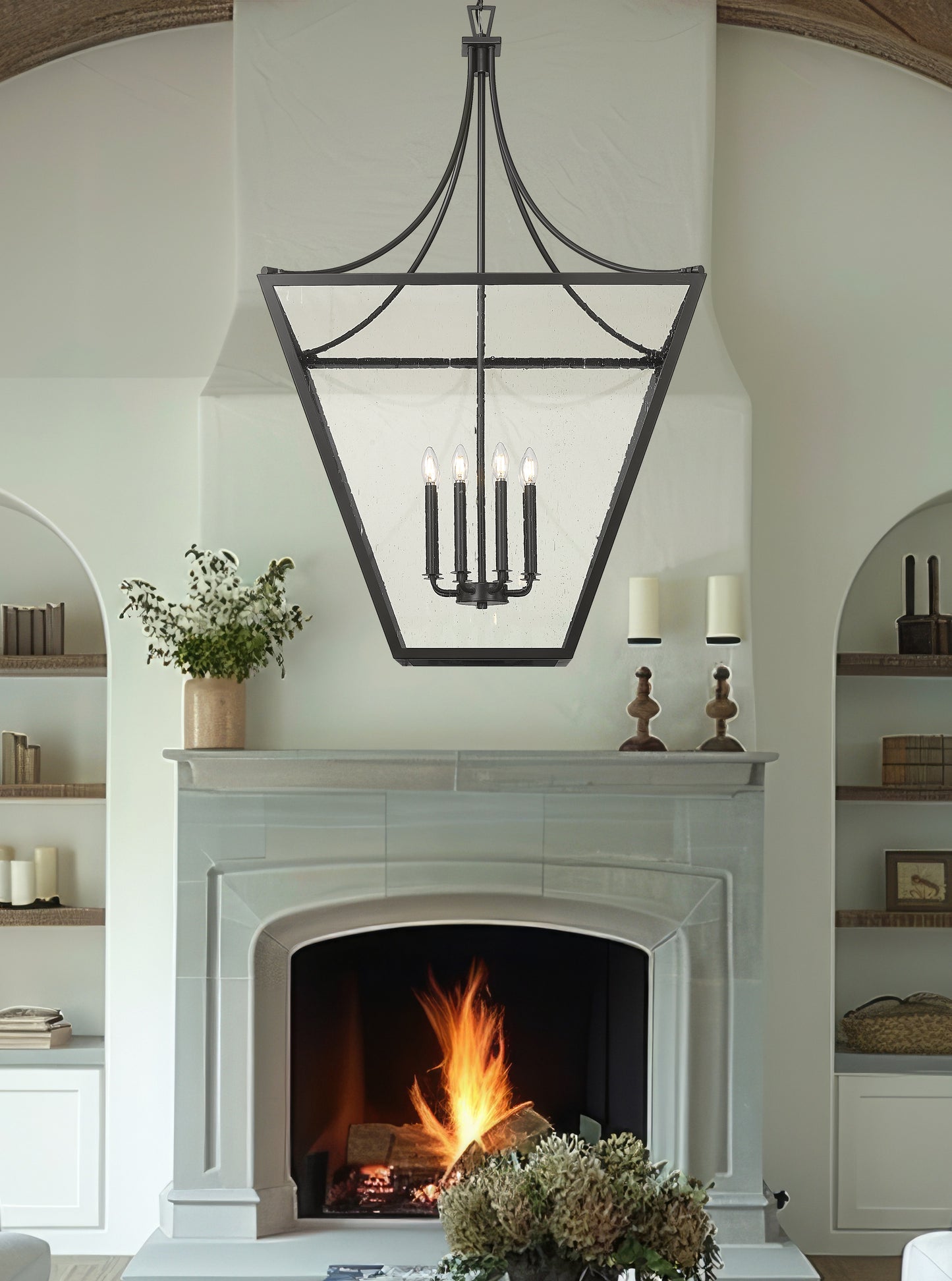 1961-8IO - Montalcino 8 Light 32" Chandelier - Iron Ore