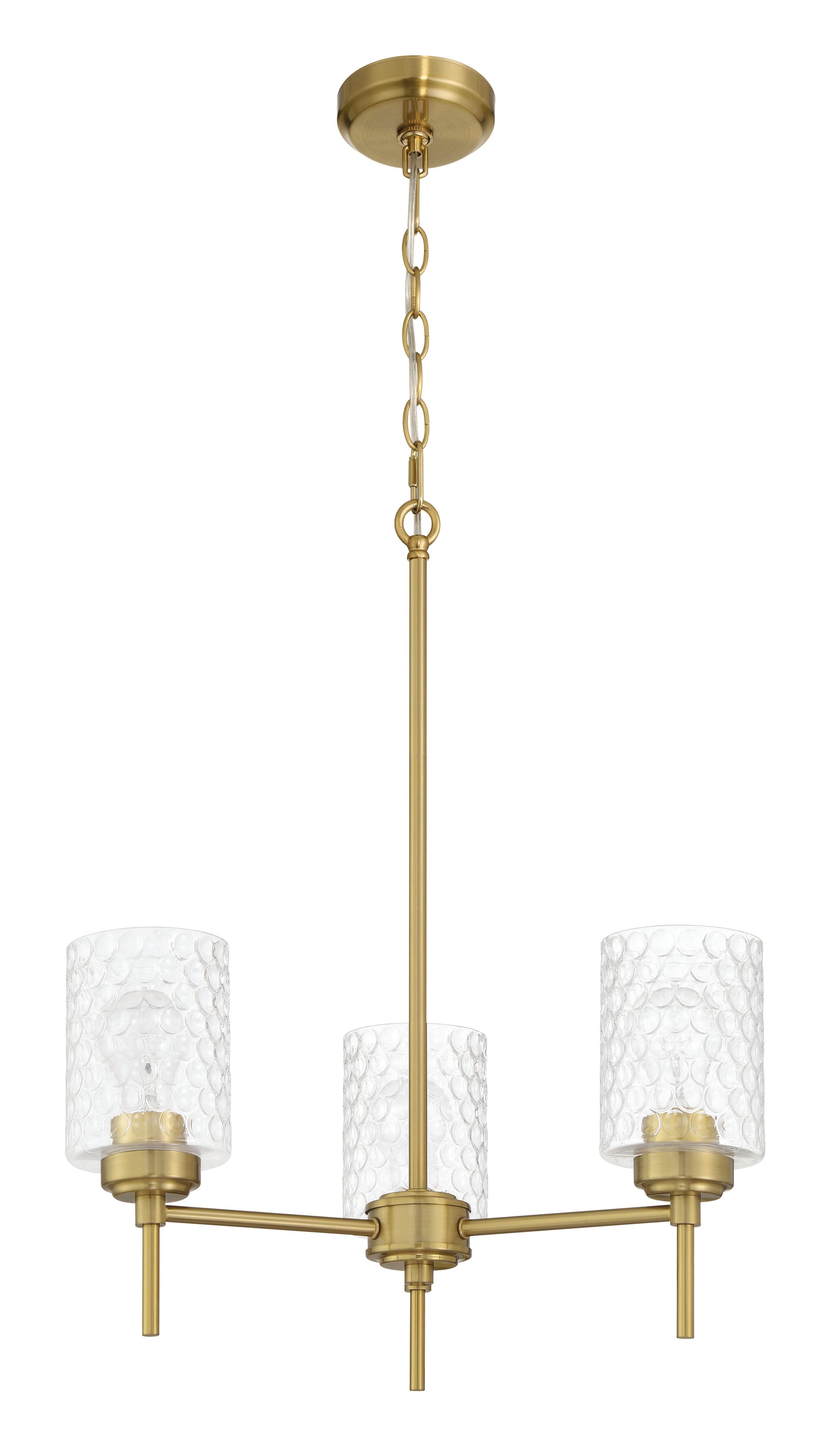 60523-SB - Claire 3 Light 20" Wide Chandelier - Satin Brass