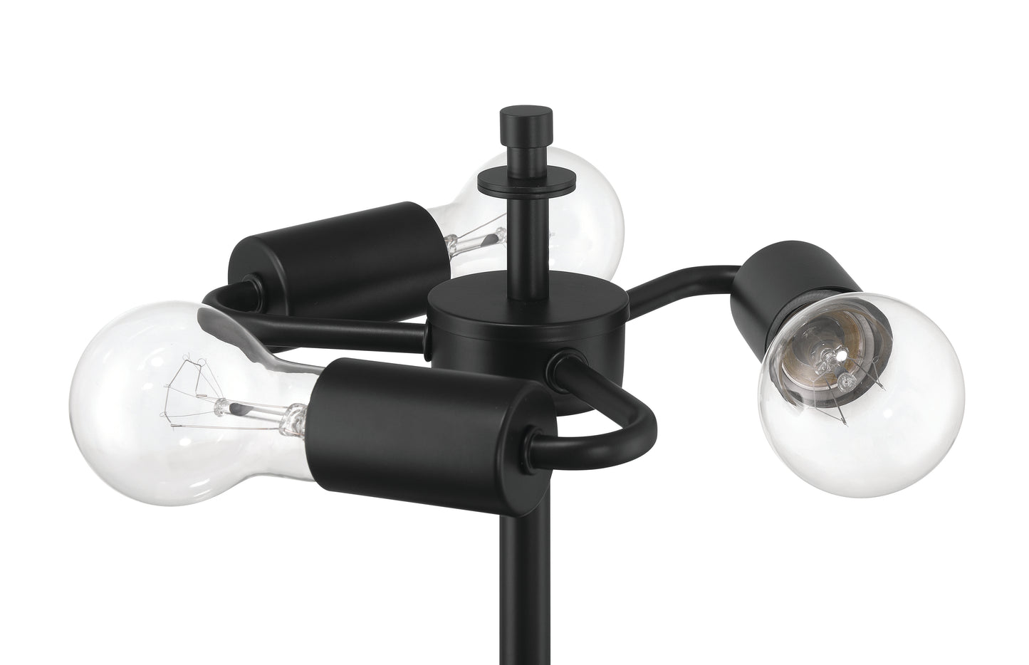 87002FB-T - 3 Light 23" High Table Lamp - Flat Black
