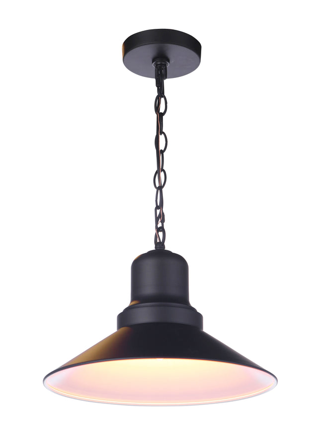 ZA5411-MN - Singleton 1 Light 14" Wide Outdoor Pendant - Midnight