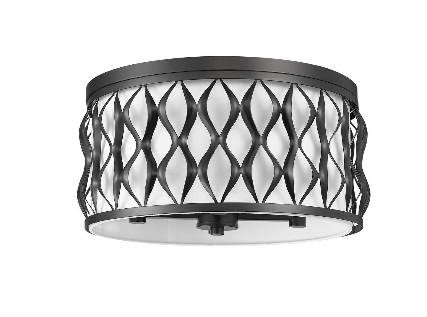 1948F16-MB - Harden 4 Light Flush 16" mount - Matte Black