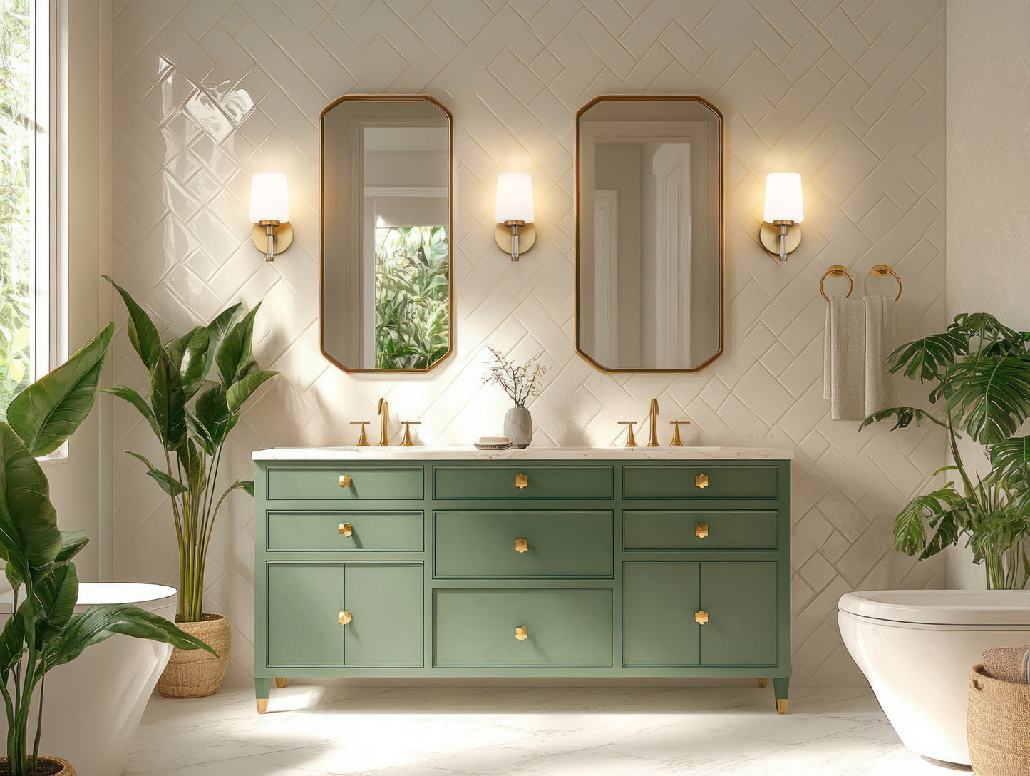 7700-1V-MGLD - Henri 1 Light 5" Vanity - Modern Gold