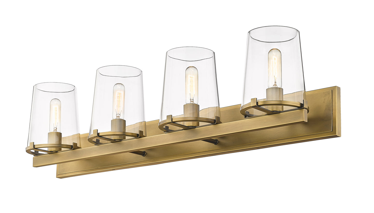 3032-4V-RB - Callista 4 Light 38" Vanity - Rubbed Brass