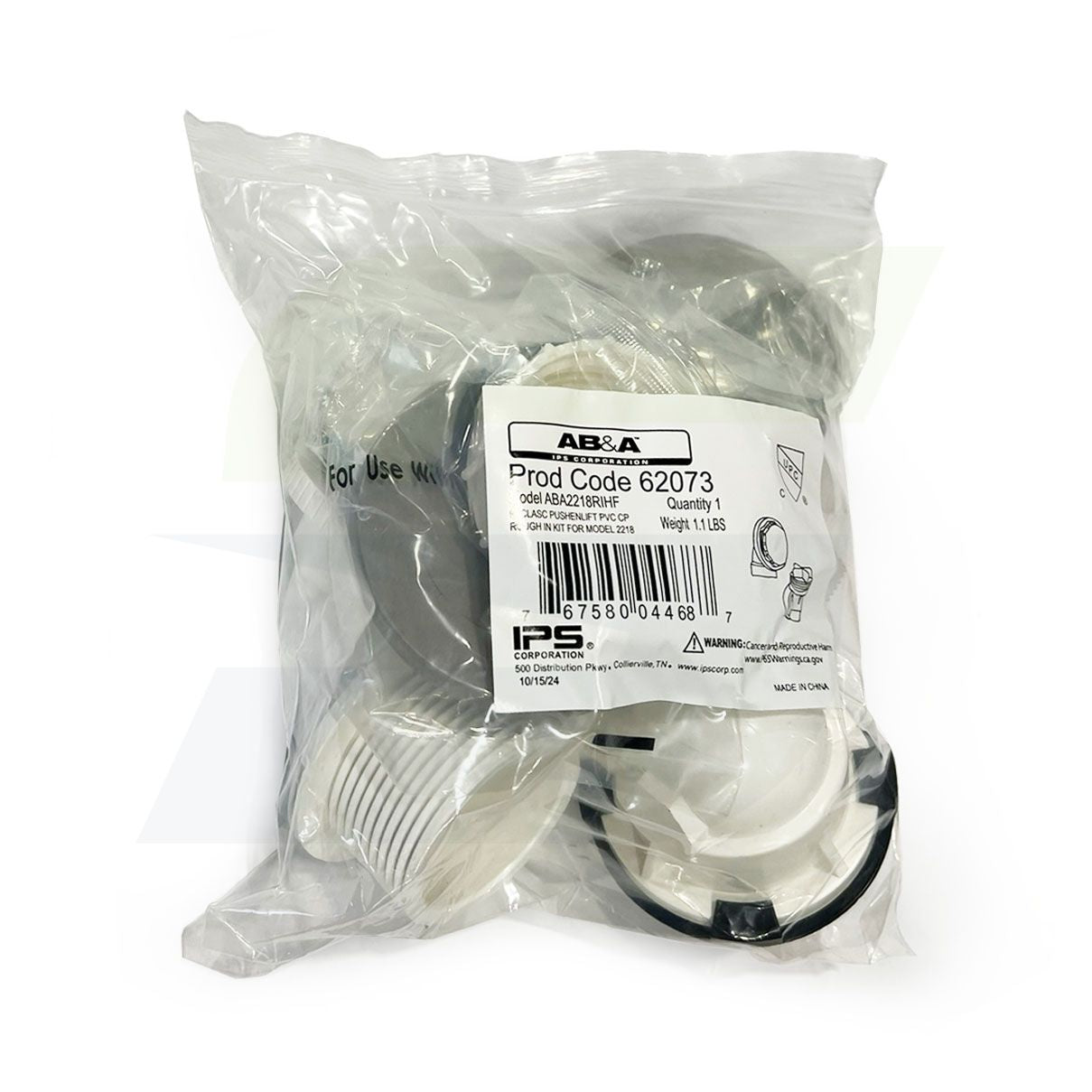 ABA2218RIHF - AB&A PVC Classic High Flow Rough-In Kit with Test Kit - Chrome