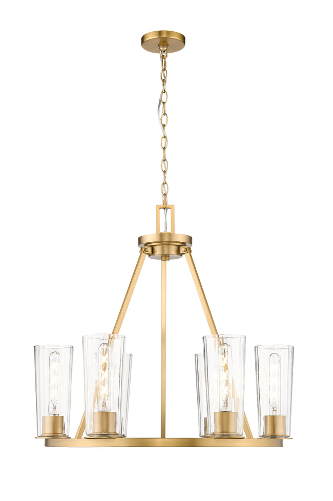 826-6MGLD - Titus 6 Light 26" Chandelier - Modern Gold