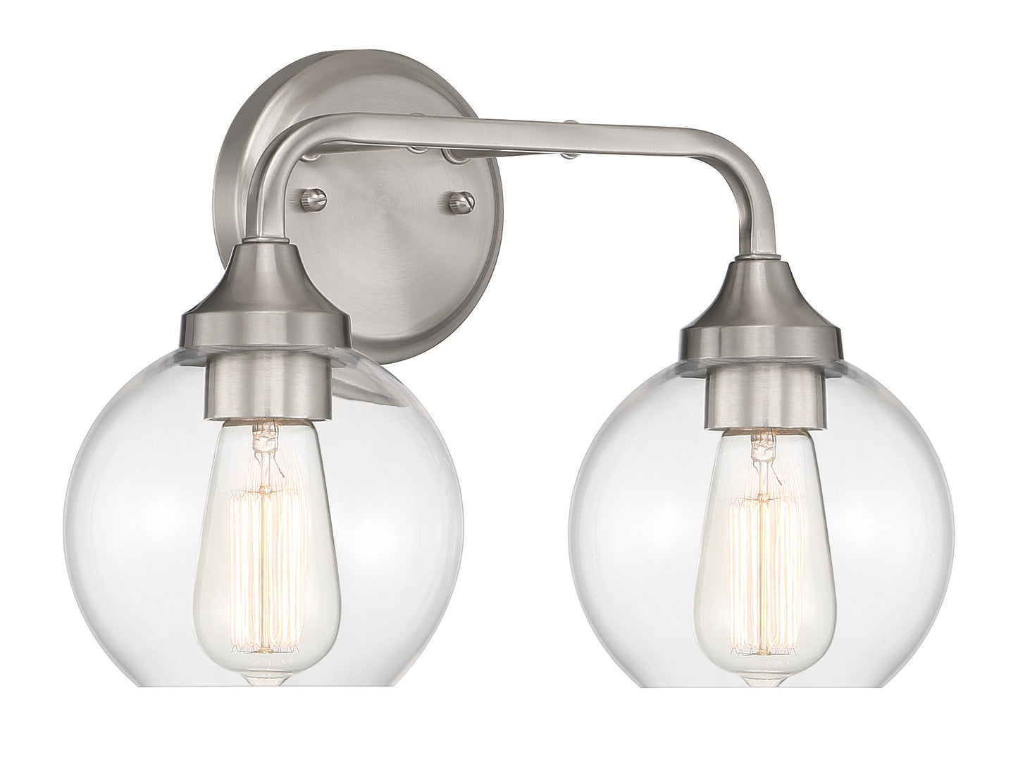 56202-BNK - Glenda 2 Light 14.75" Wide Vanity Light - Brushed Nickel