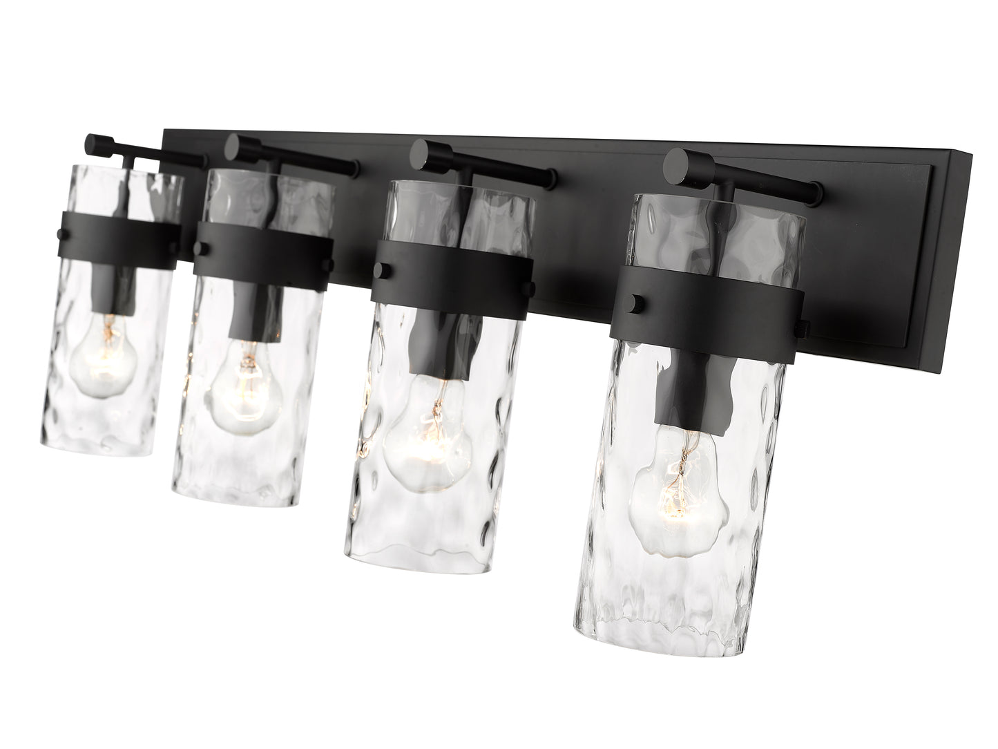 3035-4V-MB - Fontaine 4 Light 34" Vanity - Matte Black