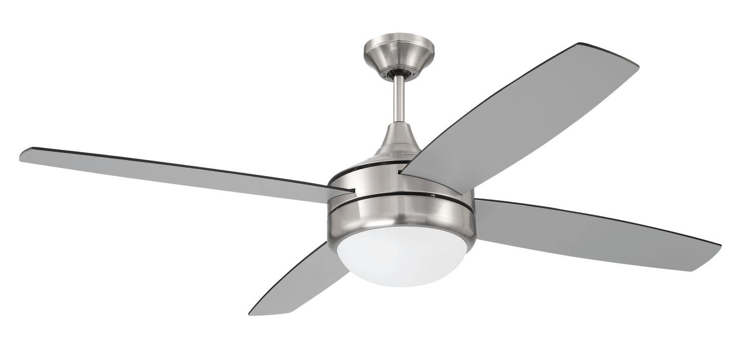 PHZ52BNK4-BNGW - Phaze II 4- Blade 52" 4 Blade Ceiling Fan with Light Kit - Brushed Nickel