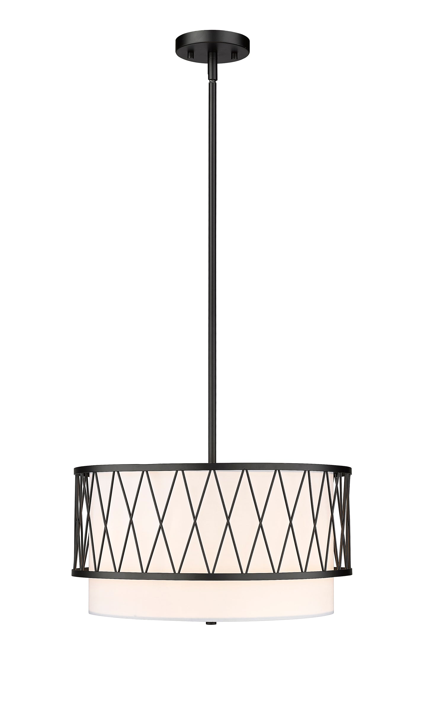 198-17MB - Dalton 3 Light 17" Pendant - Matte Black