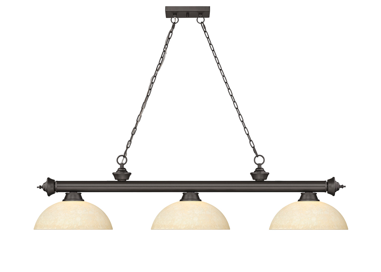 2306-3BRZ-DGM14 - Cordon 3 Light 57" Billiard - Bronze