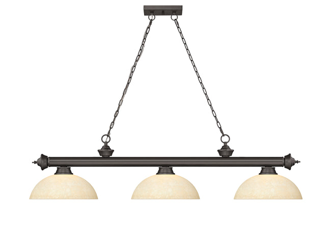 2306-3BRZ-DGM14 - Cordon 3 Light 57" Billiard - Bronze
