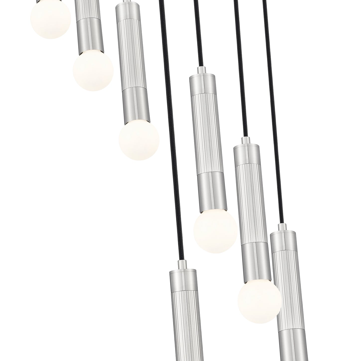 1956P-7R-BN - Stari 7 Light 18" Chandelier - Brushed Nickel