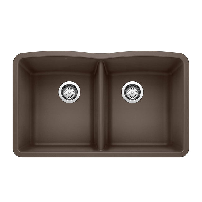 440182 - 32" Diamond Equal Double Bowl Undermount Kitchen Sink - Cafe