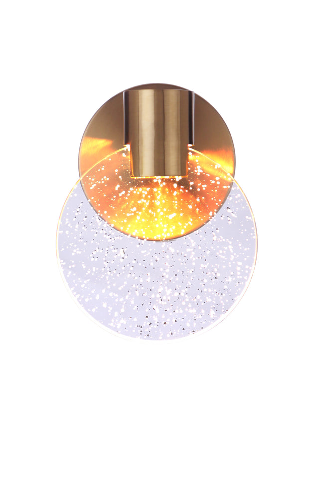 15106SB-LED - Glisten 1 Light 7.25" High Wall Sconce - Satin Brass