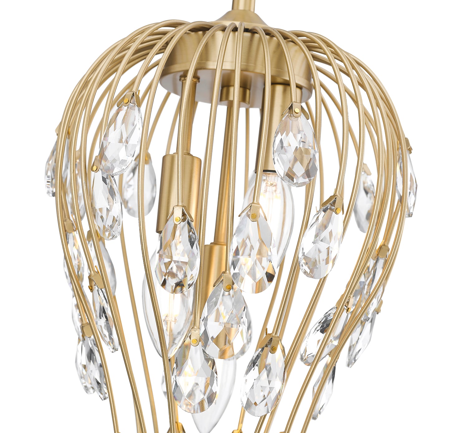 1957P9-MGLD - Gabriella 3 Light 9" Pendant - Modern Gold