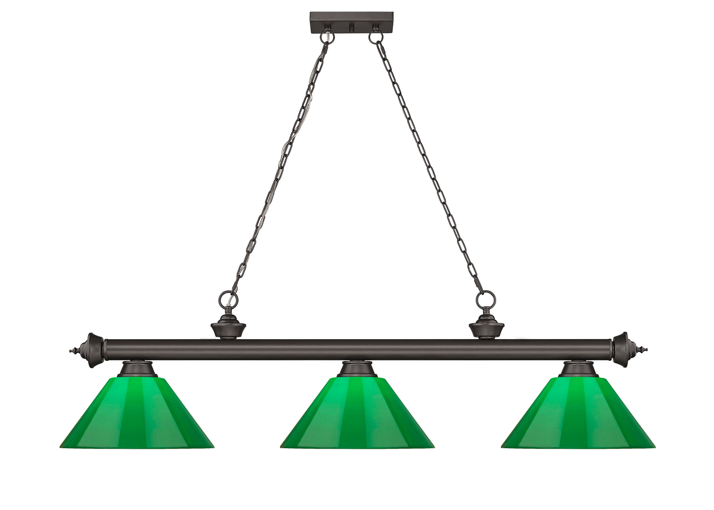 2306-3BRZ-PGR - Cordon 3 Light 57" Billiard - Bronze